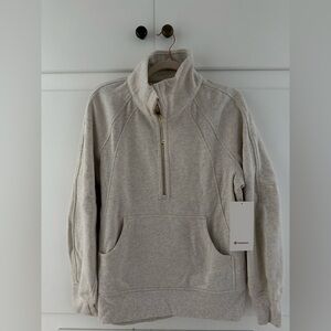 lululemon athletica Women's Light Gray Half-Zip Sweatshirt